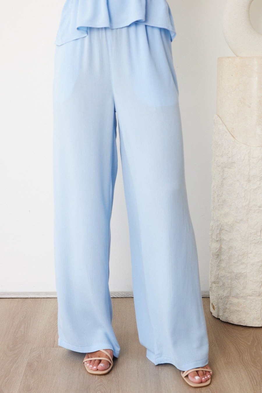 Women Esther & Co Bottoms | Serra Pants-Light Blue