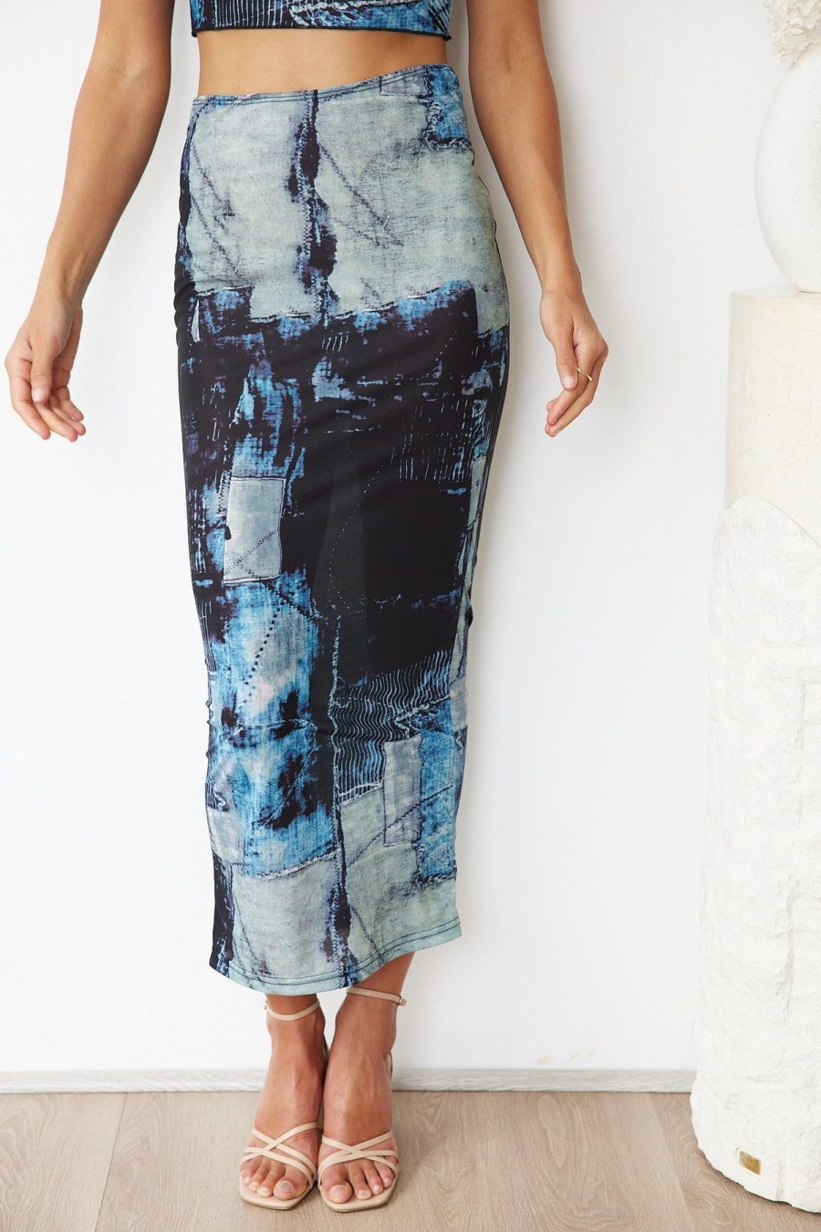 Women Esther & Co Bottoms | Avynne Skirt-Multi Print