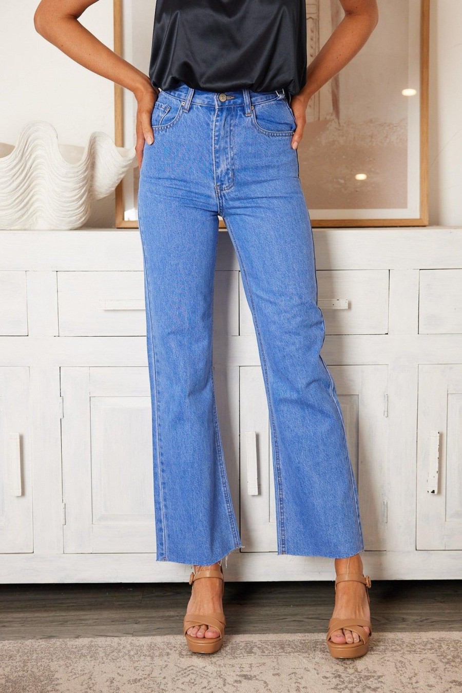 Women Esther & Co Bottoms | Carisse Jeans-Fresh Blue