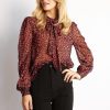 Women Esther & Co Tops | Waylin Blouse-Animal Print