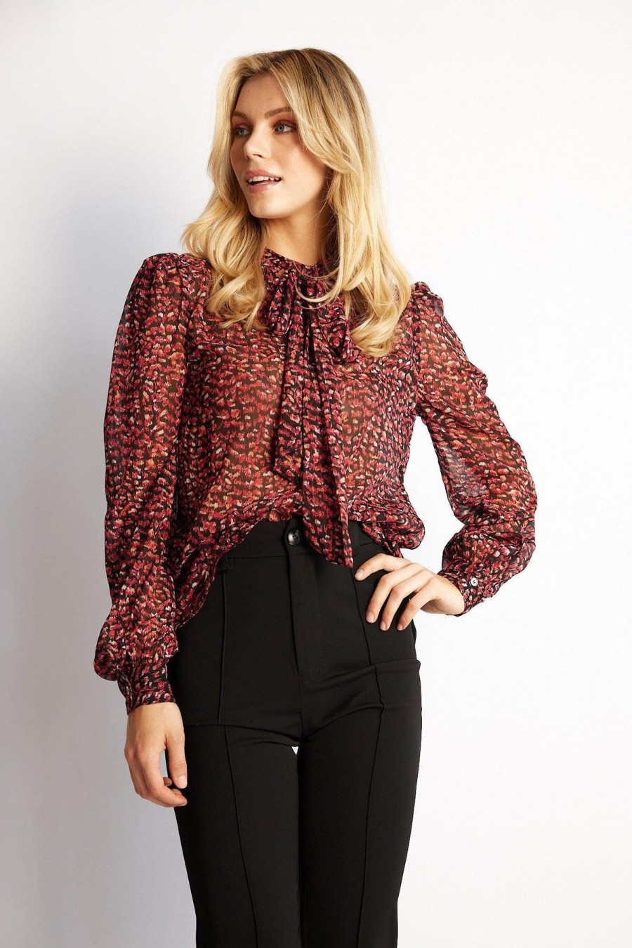 Women Esther & Co Tops | Waylin Blouse-Animal Print