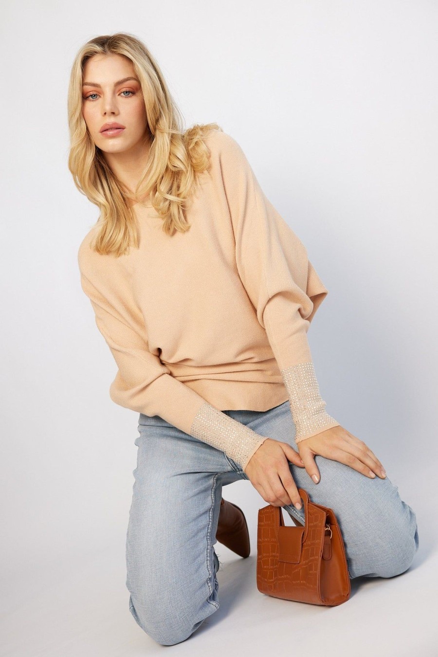 Women Esther & Co Jumpers & Sweaters | Haliberry Knit-Beige