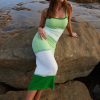 Women Esther & Co Dresses | Magdalene Knit Dress-Green Print