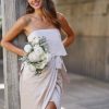 Women Esther & Co Dresses | Fleur Strapless Dress-Champagne