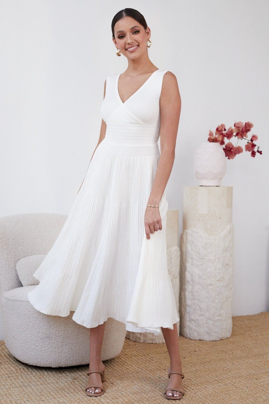 Women Esther & Co Dresses | Sandralee Dress-White