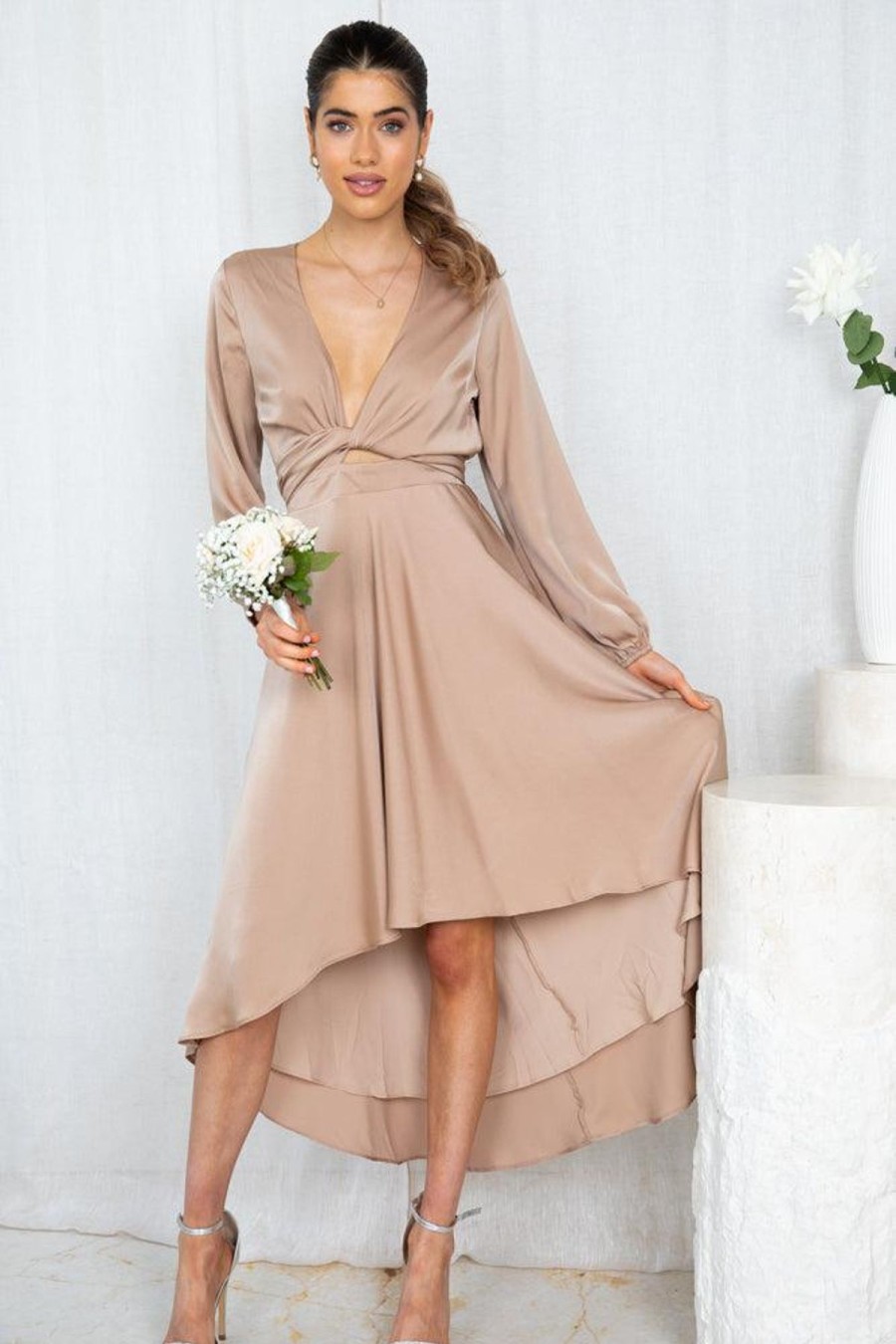 Women Esther & Co Dresses | Bryleigh Dress-Mocha