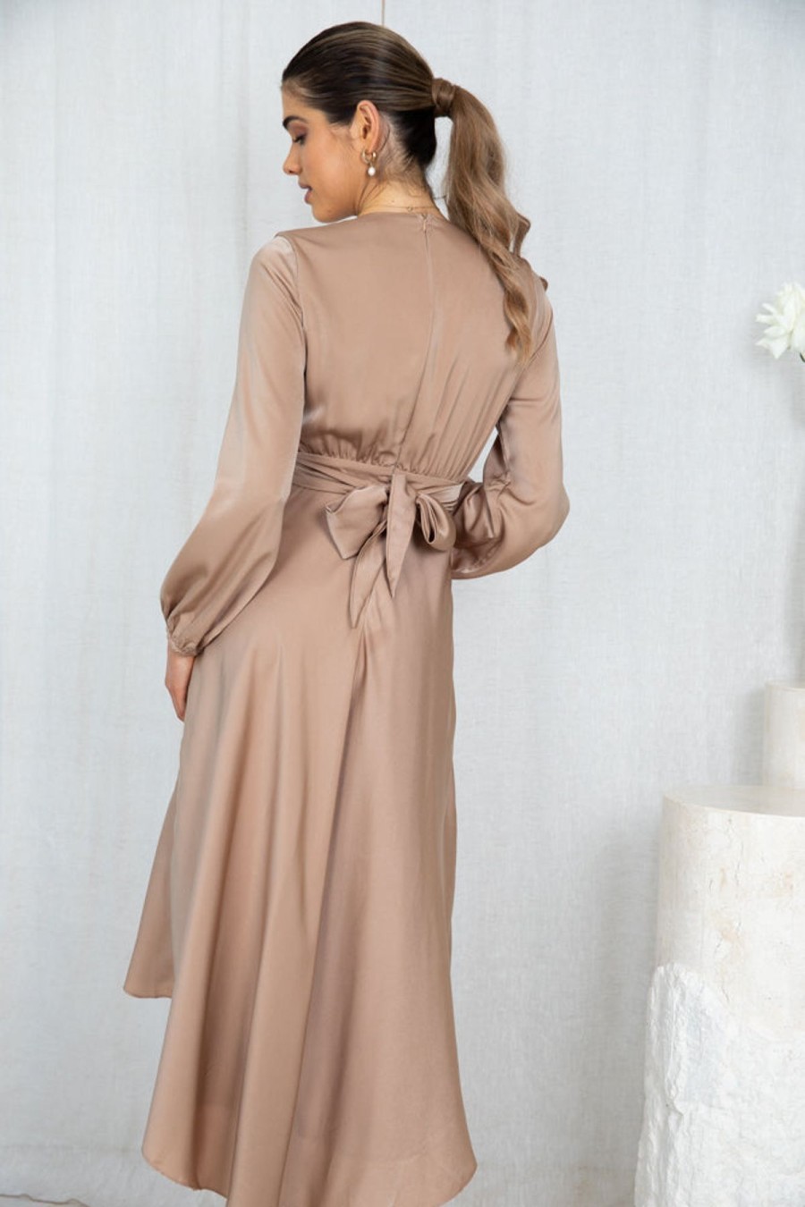 Women Esther & Co Dresses | Bryleigh Dress-Mocha