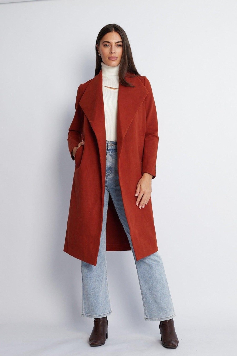 Women Esther & Co Jackets & Coats | Coralita Coat-Rust