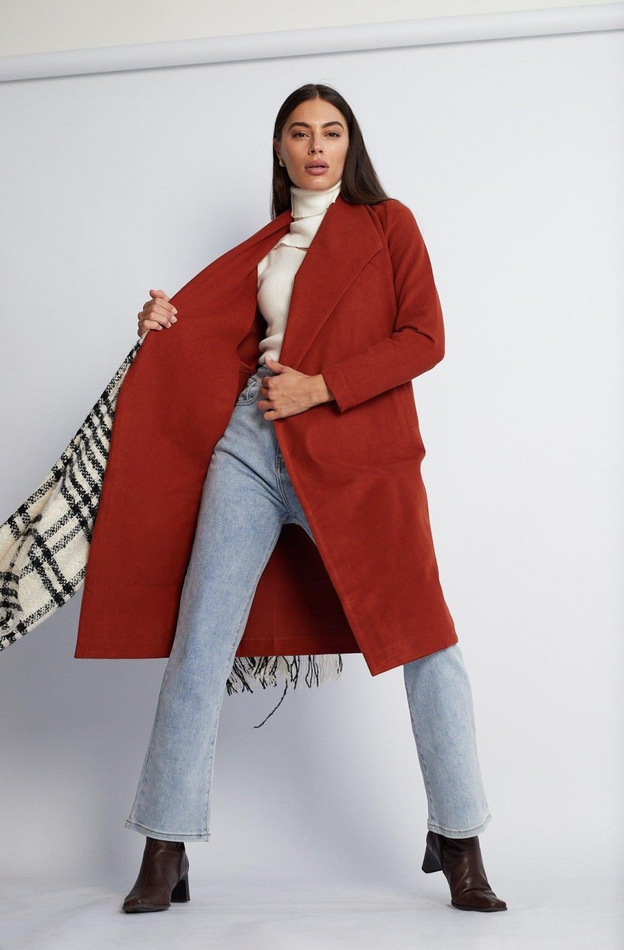 Women Esther & Co Jackets & Coats | Coralita Coat-Rust