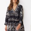 Women Esther & Co Dresses | Farize Dress-Black Print