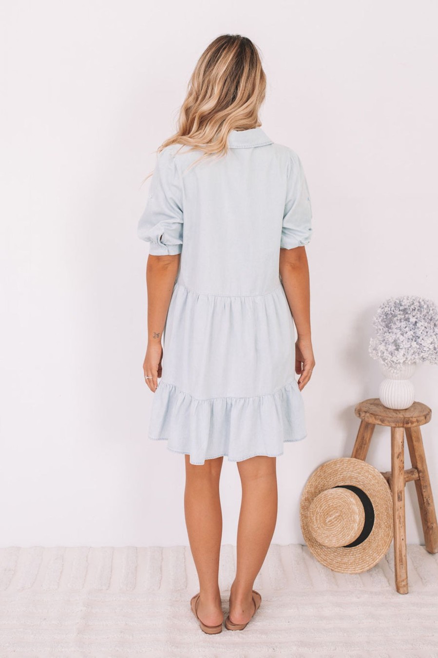 Women Esther & Co Dresses | Sanaz Dress-Light Blue