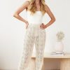 Women Esther & Co Sets | Daryllyn Crochet Pants-Beige