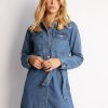 Women Esther & Co Dresses | Arina Dress-Blue Denim